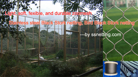 Light, soft, fexible, and durable zoomesh of Stainless steel Black Stork netting, Bird Black Stork netting.jpg