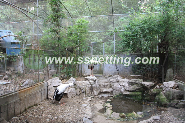 Stainless steel wire rope mesh used for Red Crowned Crane cages fence