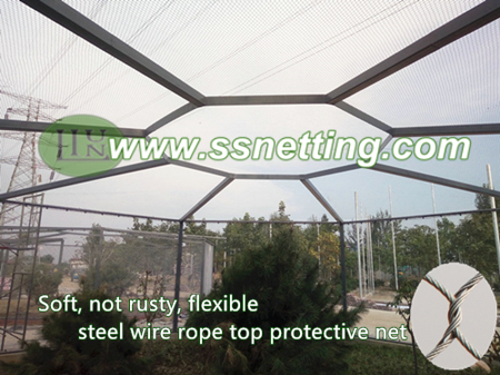 stainless steel metal braided rope net, hand woven steel wire rope mesh for animal cage mesh, zoo fence mesh