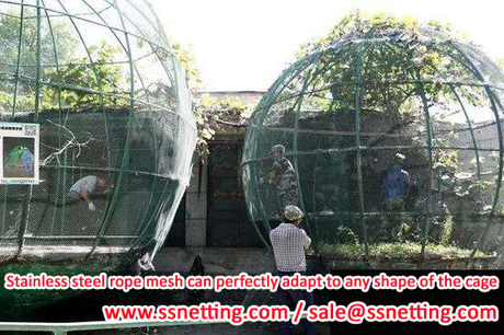 Stainless steel rope mesh can perfectly adapt to any shape of the cage.jpg