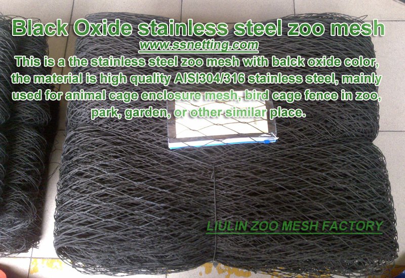 Black Oxide stainless steel zoo mesh