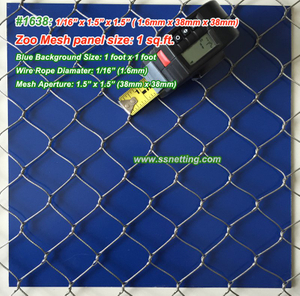 Stainless Steel Mesh 1/16", 1.5" X 1.5", ( 1.6mm, 38mm X 38mm)