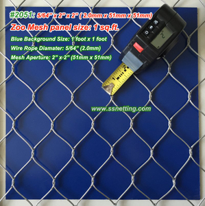 Stainless Steel Wire Mesh 5/64", 2" X 2", ( 2.0mm, 51mm X 51mm)