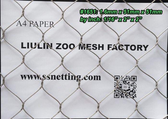 Stainless Steel Mesh 1/16", 2" X 2", ( 1.6mm, 51mm X 51mm)