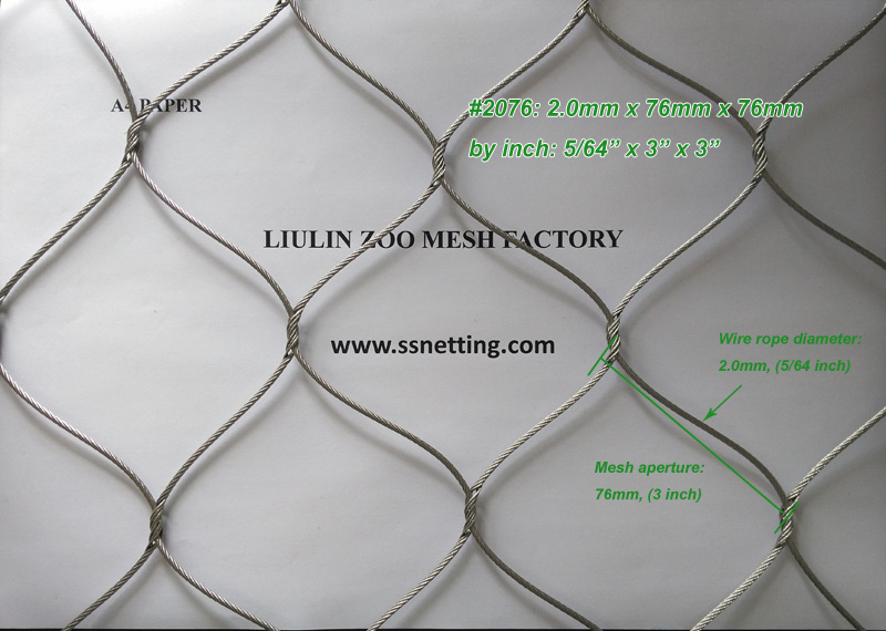 Specifications of stainless steel cable mesh - Stainless Steel Cable Mesh  Supplier - LIULIN