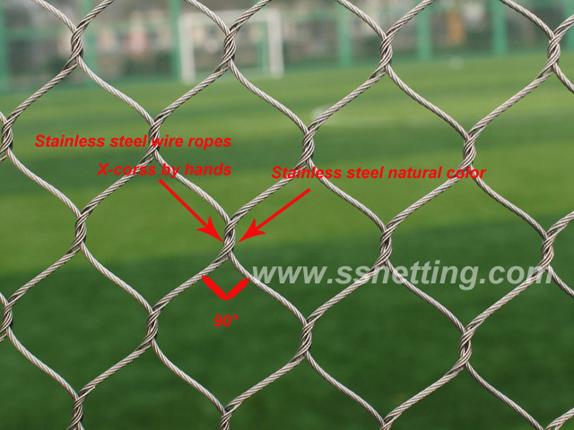 Stainless Steel Cable Mesh 3/64", 1.5" X 1.5", ( 1.2mm, 38mm X 38mm)