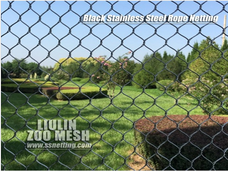 Stainless Steel Black Oxide Coated Mesh for Zoo Enclosures