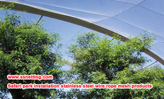 Safari park installation stainless steel wire rope mesh products