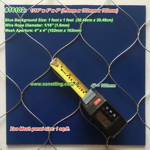 Flexible Metal Wire Mesh 1/16", 4" X 4", ( 1.6mm, 102mm X 102mm)