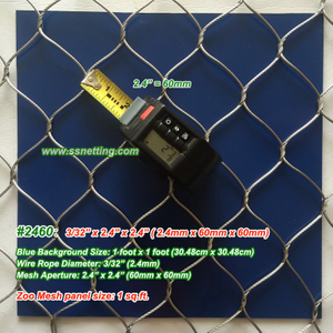 Stainless Wire Mesh Panels 3/32", 2.4" X 2.4", ( 2.4mm, 60mm X 60mm)