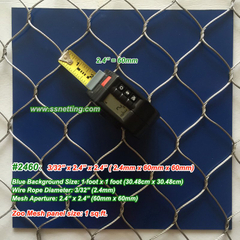 Stainless Wire Mesh Panels 3/32", 2.4" X 2.4", ( 2.4mm, 60mm X 60mm)
