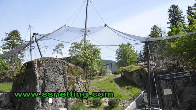 Aviary Netting Knotted Mesh With Steel Cable